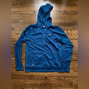 The North Face Men’s Fleece Hoodie Half Zip – Blue – Size M